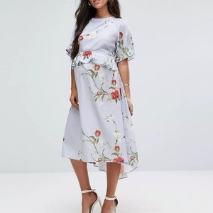 Hope & Ivy Maternity Kimono Sleeve Dress With Soft Peplum